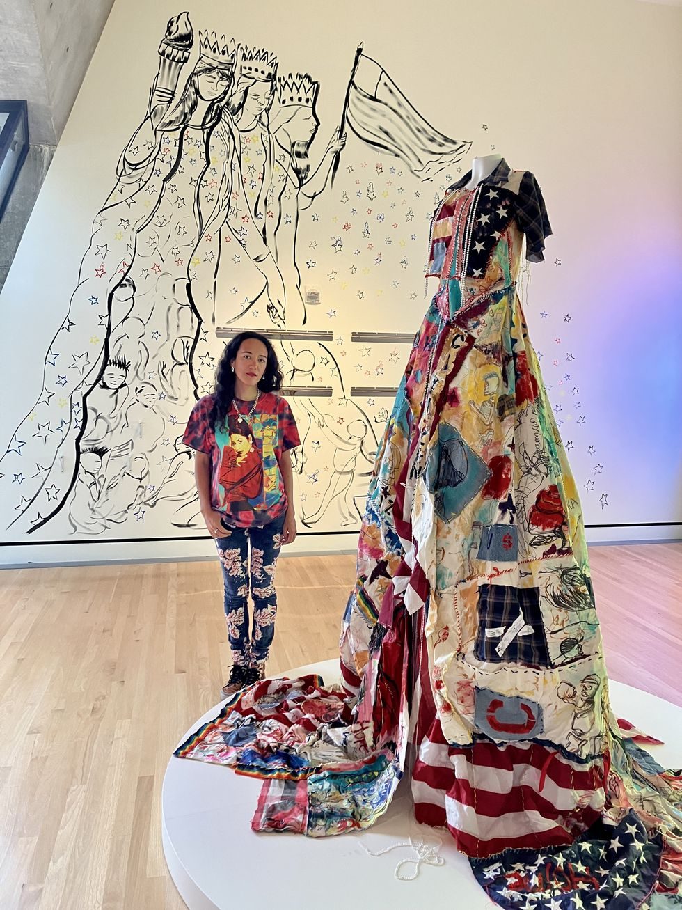 Artist Maria de Los Angeles and Citizen Dress at Crystal Bridges Museum of American Art in Bentonville, AR. Artist Maria de Los Angeles and Citizen Dress at Crystal Bridges Museum of American Art in Bentonville, AR.