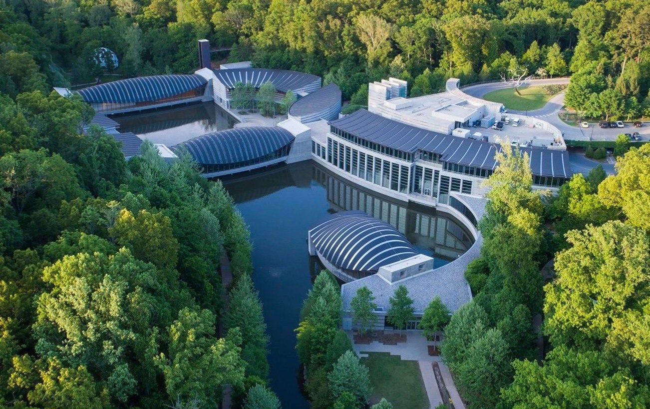 Overview image of the Crystal Bridges campus an overview image of the crystal bridges campus